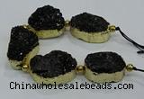 CNG2565 7.5 inches 25*35mm - 30*40mm freeform druzy agate beads