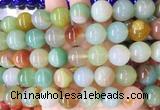 AGBS128 15 inches 14mm round agate gemstone beads wholesale