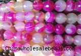 AGBS150 15 inches 16mm faceted round agate gemstone beads wholesale