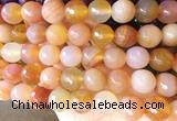 AGBS152 15 inches 16mm faceted round agate gemstone beads wholesale