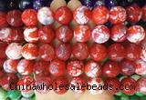 AGBS167 15 inches 16mm faceted round agate gemstone beads wholesale