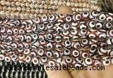 AGBS183 15 inches 6mm round tibetan dzi agate beads wholesale