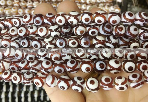 AGBS184 15 inches 8mm round tibetan dzi agate beads wholesale