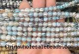 AGBS205 15 inches 6mm round tibetan dzi agate gemstone beads