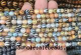 AGBS206 15 inches 6mm round tibetan dzi agate gemstone beads