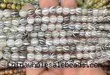 AGBS207 15 inches 6mm round tibetan dzi agate gemstone beads