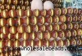 AGBS221 15 inches 10mm round tibetan dzi agate gemstone beads