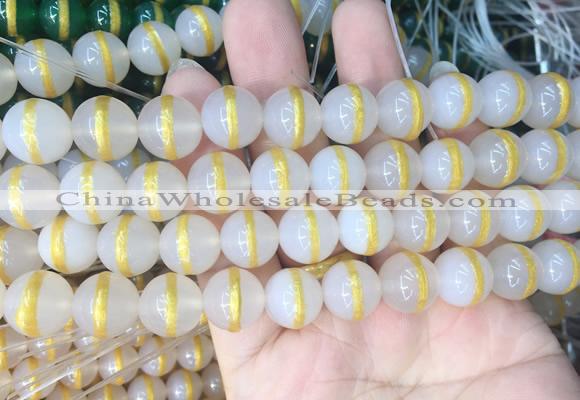 AGBS227 15 inches 12mm round tibetan dzi agate gemstone beads