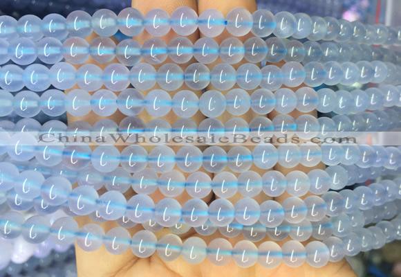 BCBS15 15 inches 6mm round blue chalcedony beads wholesale