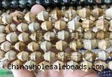 BLBS22 15 inches 10*11mm bell picture jasper beads wholesale