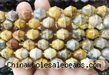 BLBS27 15 inches 10*11mm bell yellow crazy lace agate beads wholesale