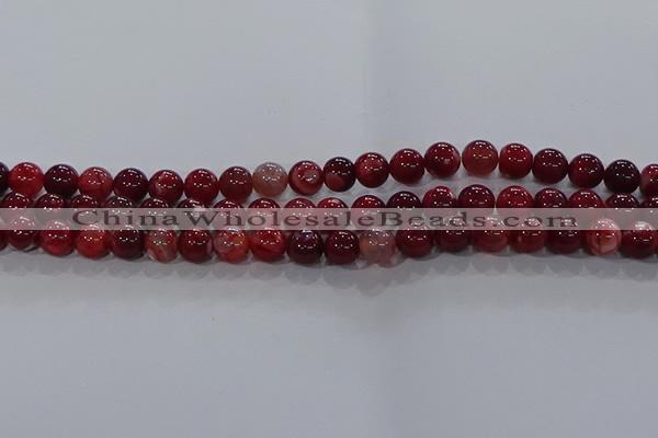 CAA1052 15.5 inches 8mm round dragon veins agate beads wholesale