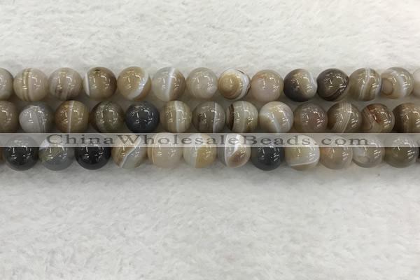 CAA1814 15.5 inches 12mm round banded agate gemstone beads