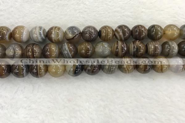 CAA1825 15.5 inches 14mm round banded agate gemstone beads