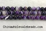 CAA1875 15.5 inches 14mm round banded agate gemstone beads