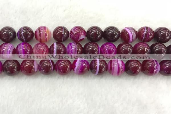 CAA1885 15.5 inches 14mm round banded agate gemstone beads