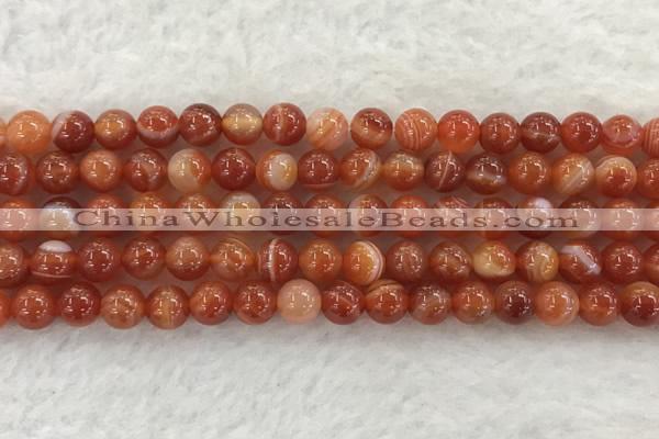 CAA1902 15.5 inches 8mm round banded agate gemstone beads