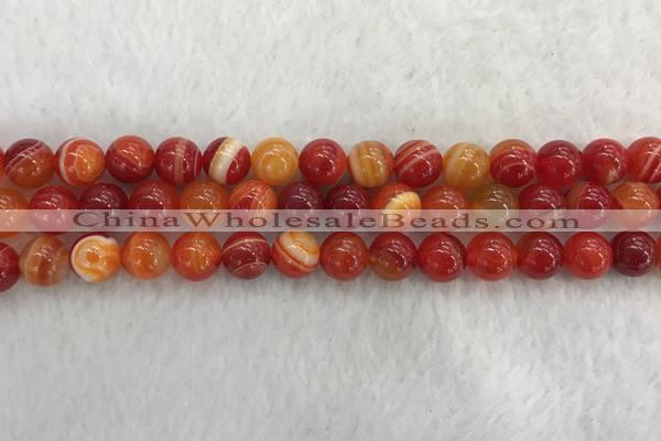 CAA1913 15.5 inches 10mm round banded agate gemstone beads