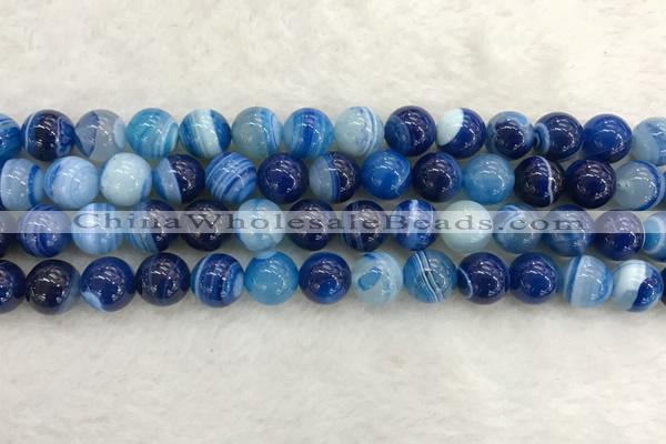 CAA1933 15.5 inches 10mm round banded agate gemstone beads