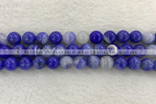 CAA1945 15.5 inches 14mm round banded agate gemstone beads