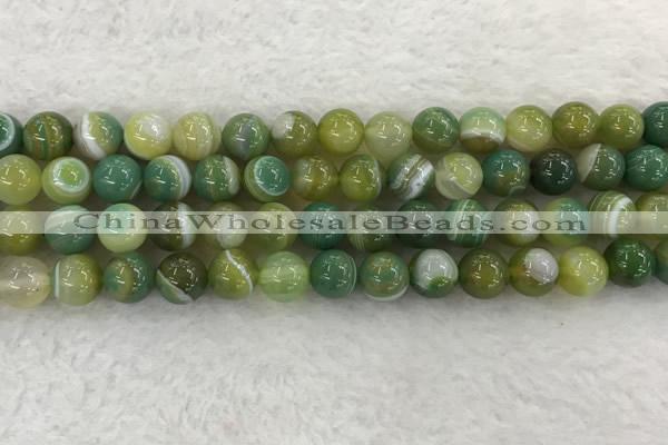 CAA1973 15.5 inches 10mm round banded agate gemstone beads