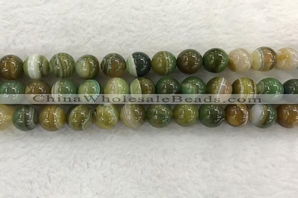 CAA1975 15.5 inches 14mm round banded agate gemstone beads