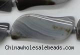 CAA236 15.5 inches 18*46mm marquise grey line agate beads