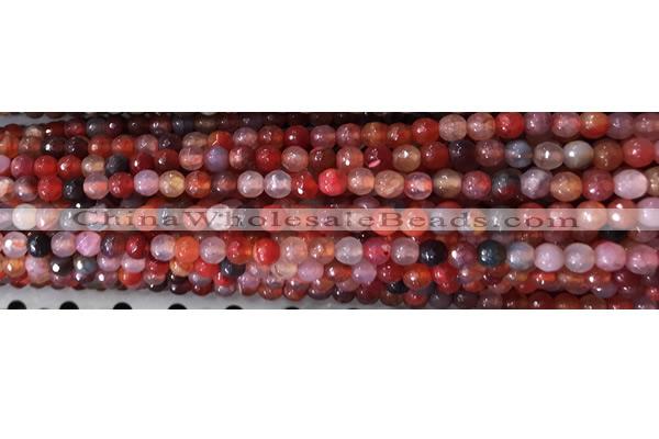 CAA2890 15 inches 6mm faceted round fire crackle agate beads wholesale