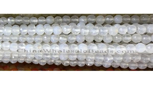 CAA3290 15 inches 6mm faceted round agate beads wholesale