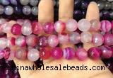 CAA3399 15 inches 12mm faceted round agate beads wholesale