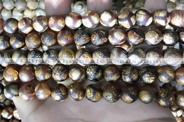 CAA3914 15 inches 10mm round tibetan agate beads wholesale