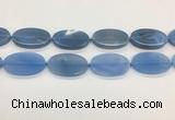 CAA4066 15.5 inches 30*50mm oval blue agate gemstone beads