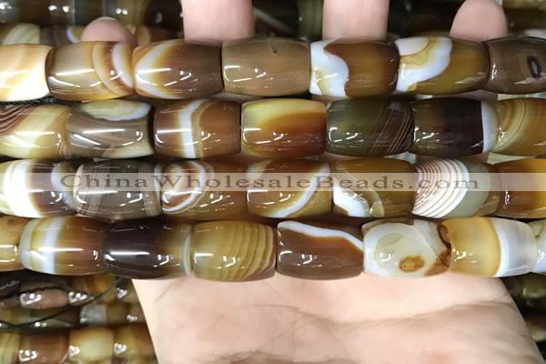 CAA4187 15.5 inches 13*18mm drum line agate gemstone beads