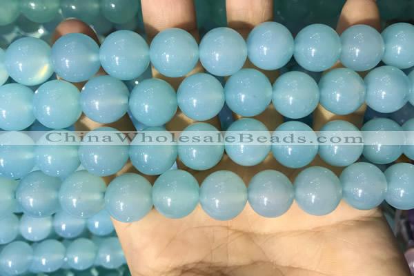 CAA5094 15.5 inches 12mm round sea blue agate beads wholesale