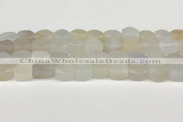 CAA5380 15.5 inches 10*12mm - 11*16mm faceted nuggets agate beads