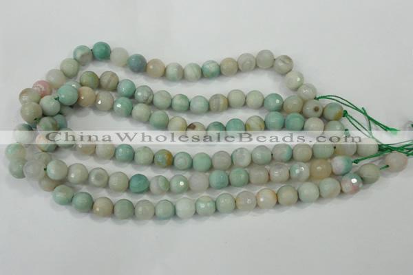 CAA715 15.5 inches 10mm faceted round fire crackle agate beads