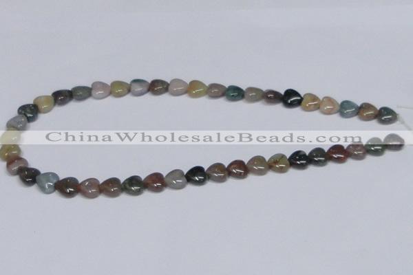 CAB453 15.5 inches 10*10mm heart indian agate gemstone beads