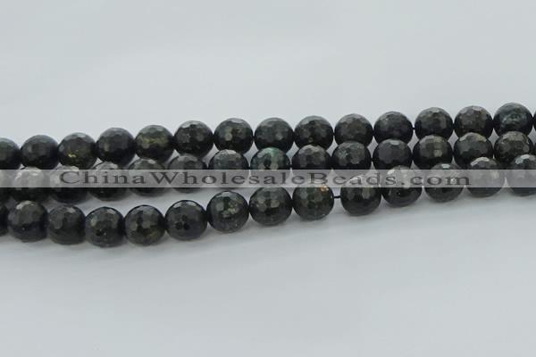 CAE38 15.5 inches 12mm faceted round astrophyllite beads wholesale