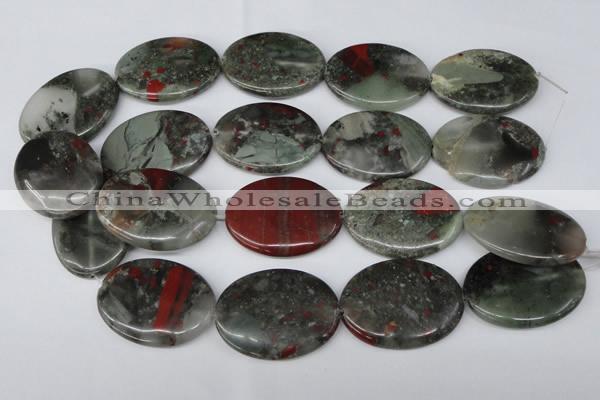 CAF04 15.5 inches 30*40mm oval African bloodstone beads