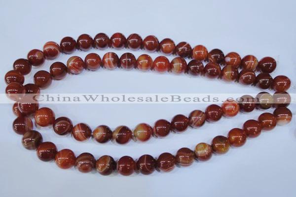 CAG2324 15.5 inches 12mmround red line agate beads wholesale