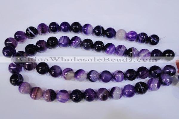 CAG2333 15.5 inches 10mm round violet line agate beads wholesale