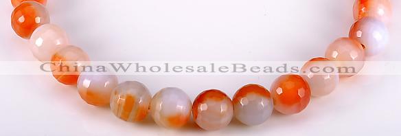 CAG346 16mm faceted round agate gemstone bead Wholesale