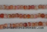 CAG3586 15.5 inches 6mm round red line agate beads wholesale