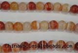 CAG3587 15.5 inches 8mm round red line agate beads wholesale