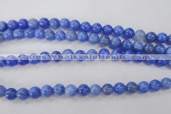 CAG4302 15.5 inches 8mm round dyed blue fire agate beads