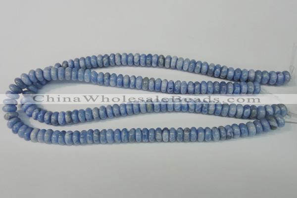 CAG4372 15.5 inches 5*10mm rondelle dyed blue lace agate beads