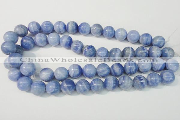 CAG4375 15.5 inches 16mm round dyed blue lace agate beads