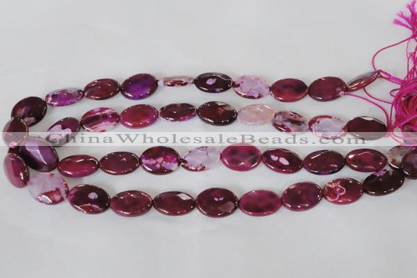 CAG4895 15 inches 13*18mm faceted oval fire crackle agate beads