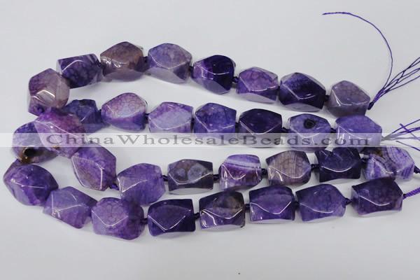 CAG5510 15.5 inches 16*17*22mm faceted nuggets agate beads