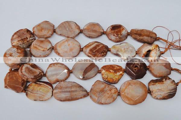 CAG5533 15.5 inches 20*25mm - 25*35mm freeform agate gemstone beads